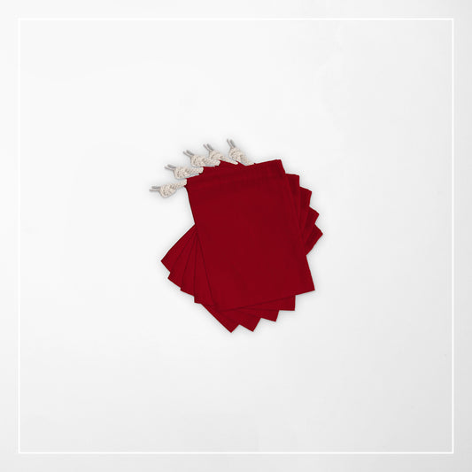 Geschenkbeutel - red, 5er Pack
