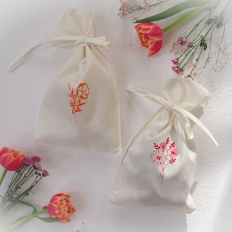Geschenksäckchen - natural, 5er Pack