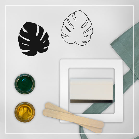 Monstera - Basisset mit 2 Motiven, 2 Farben und optional 1 Shopper